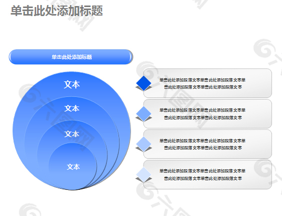 大圆套小圆多项包含PPT图表