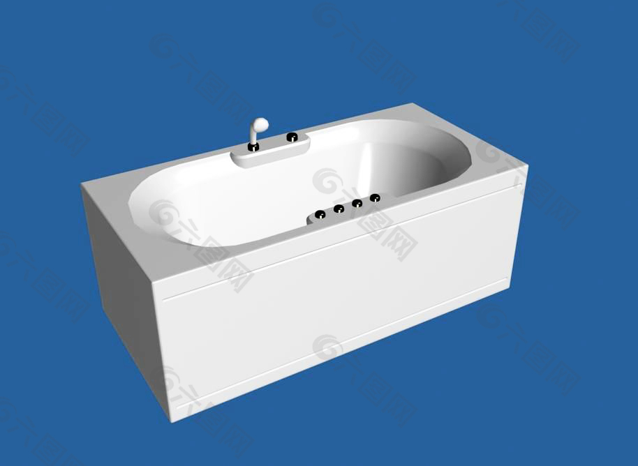 3DMAX尊贵大气浴缸模型