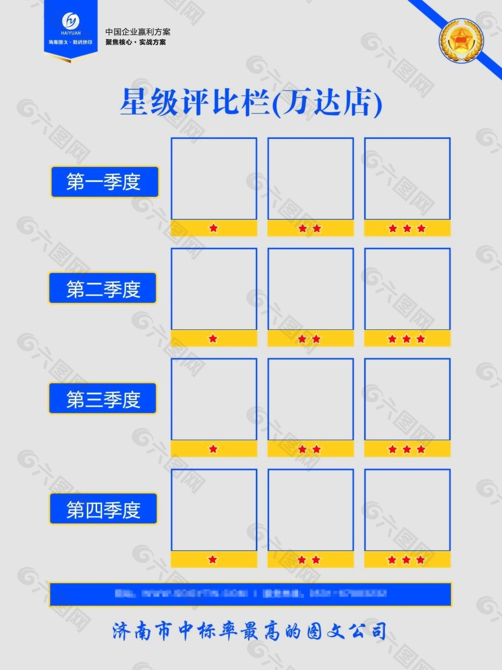 公司员工业绩评比栏