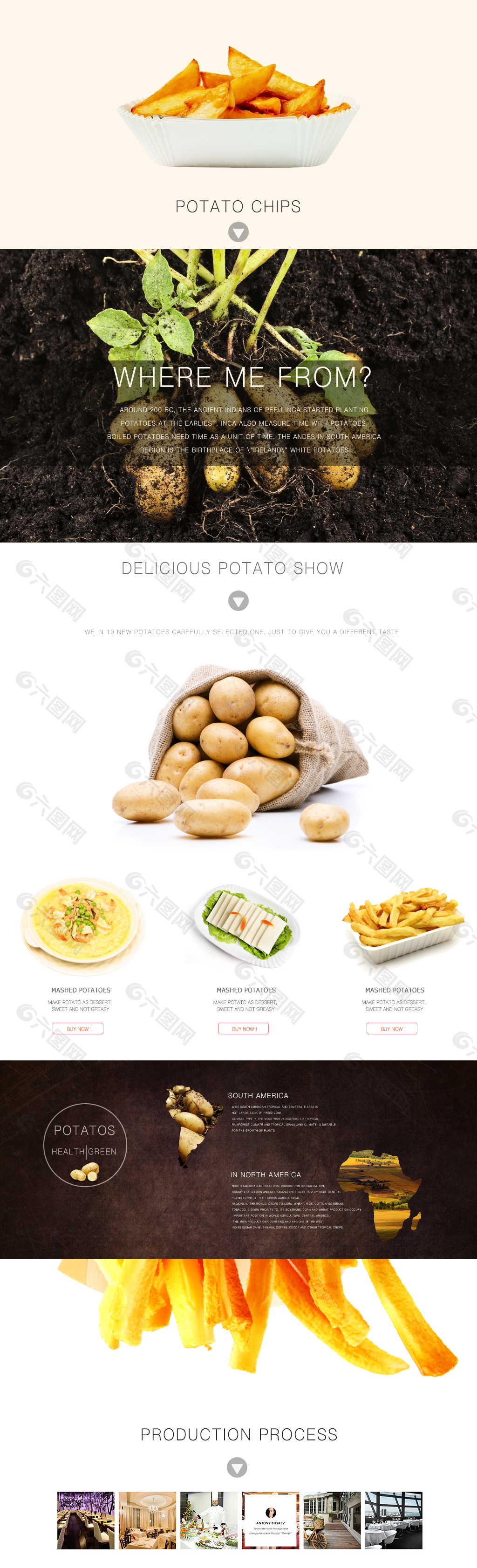 网站设计，食品网站首页设计