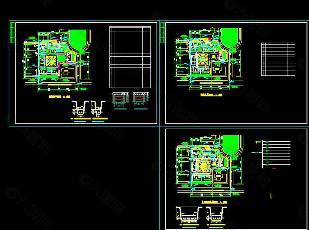 CAD电器绘制图模板说明图片