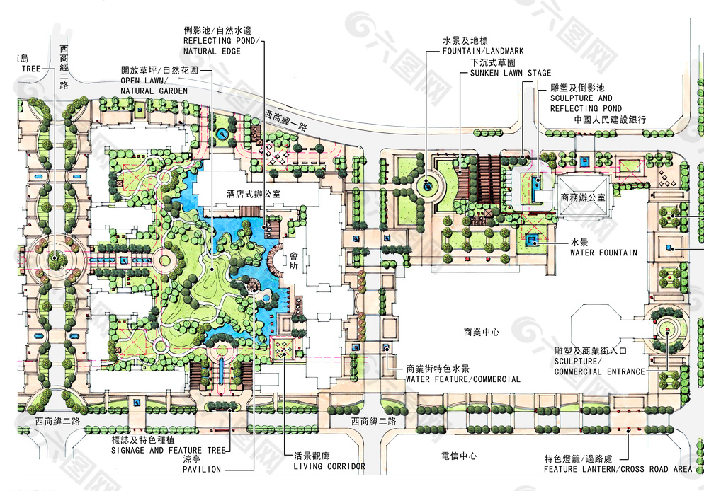 建筑总平面图 画图图片