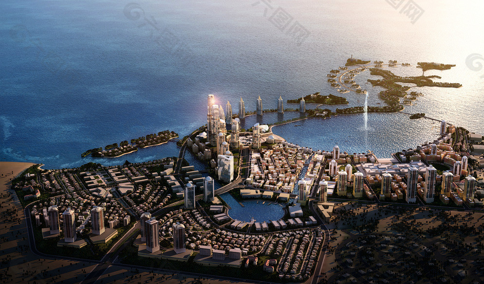 滨水城市规划图片