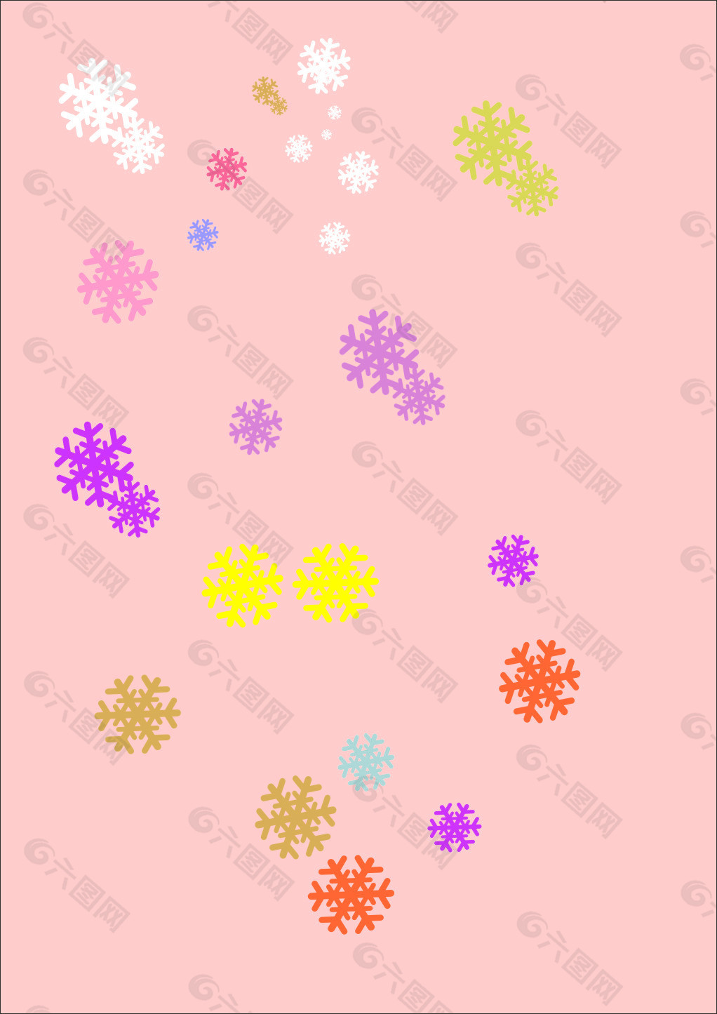 彩色雪花设计元素素材免费下载(图片编号:5287736)
