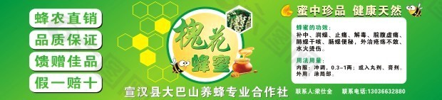 槐花蜂蜜商标矢量图