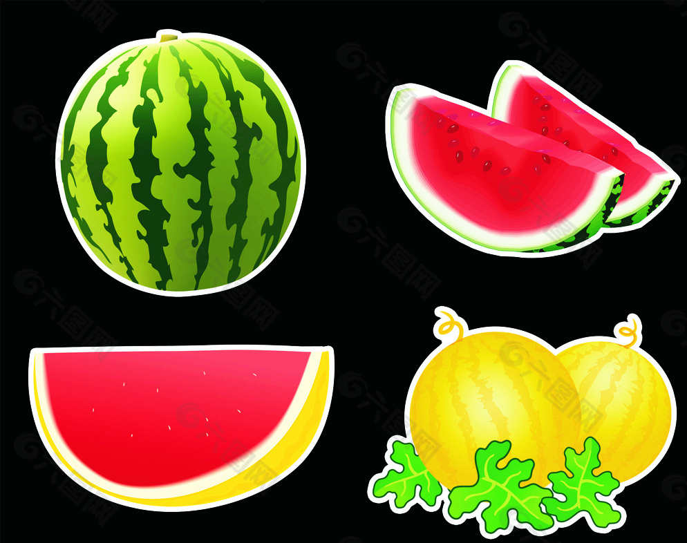 西瓜异形吊牌 (分层)图片