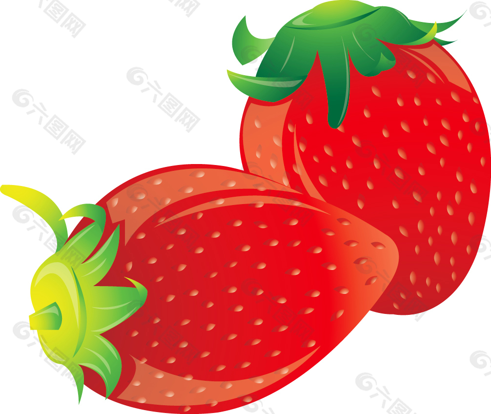 草莓 素材 矢量图 AI