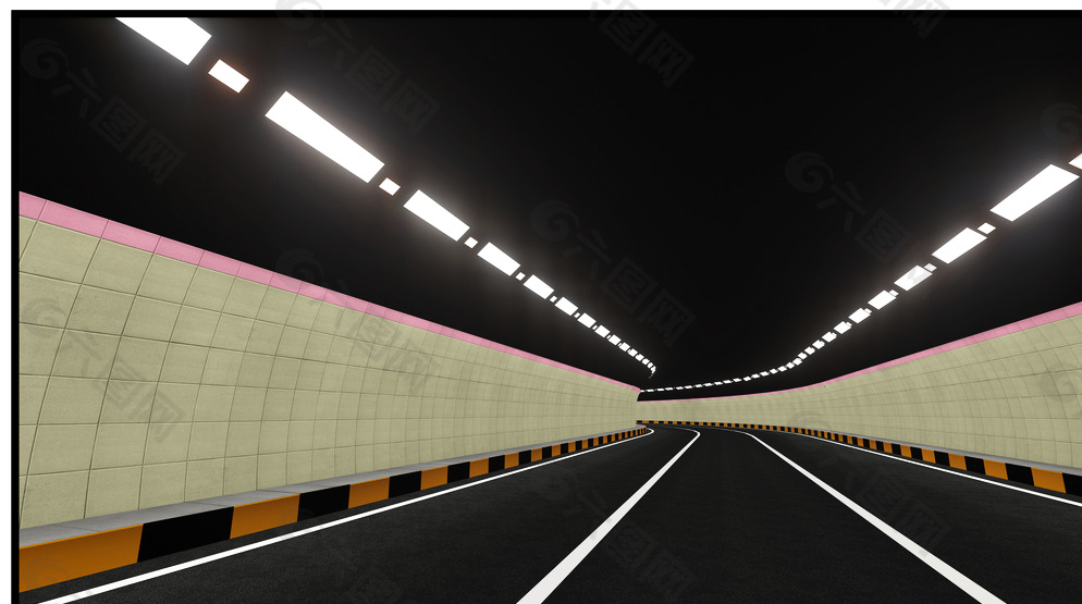 城市道路隧道景观设计效果图图片