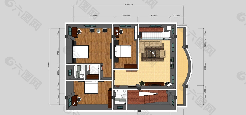 sketchup平面图图片装饰装修素材免费下载(图片编号:5309326)-六图网