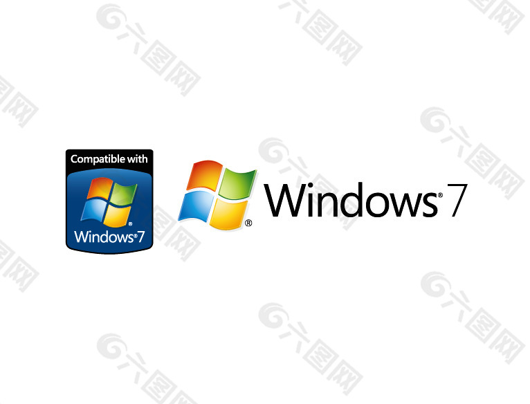 windows 7 标志 矢量图