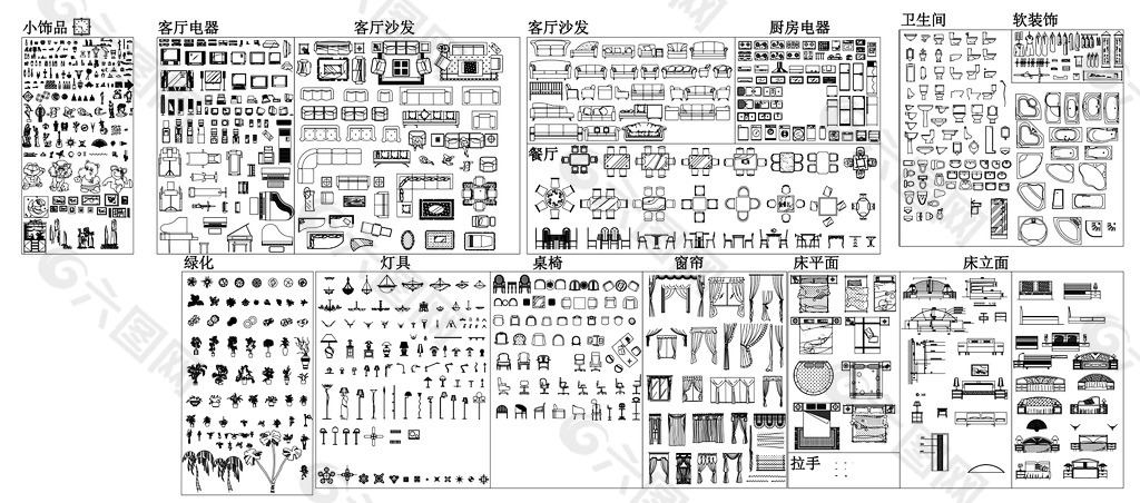 CAD室内设计图库图片