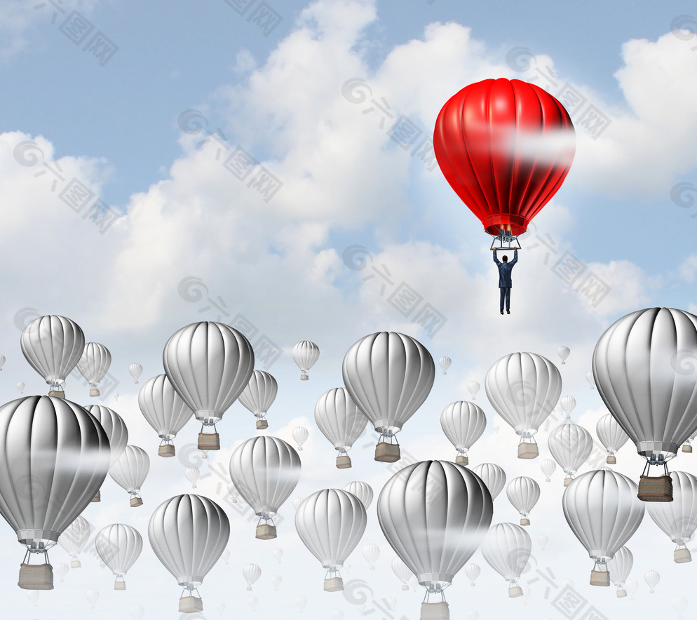 炫酷热气球图片