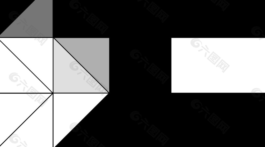 三角形黑白屏幕分割遮罩视频素材-03
