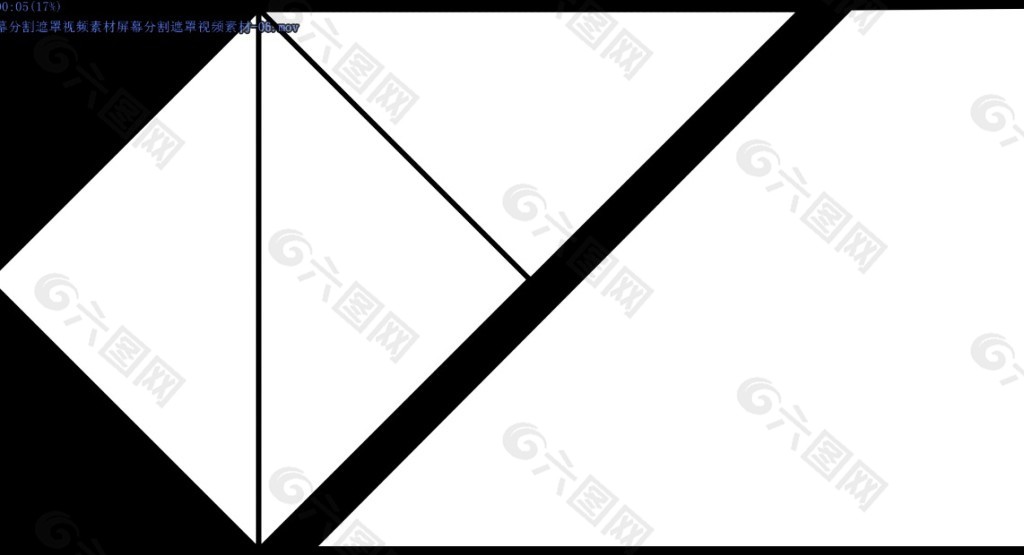 三角形黑白屏幕分割遮罩视频素材-06