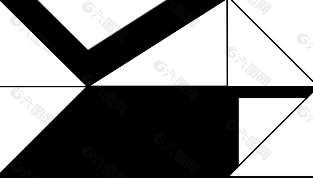 三角形黑白屏幕分割遮罩视频素材