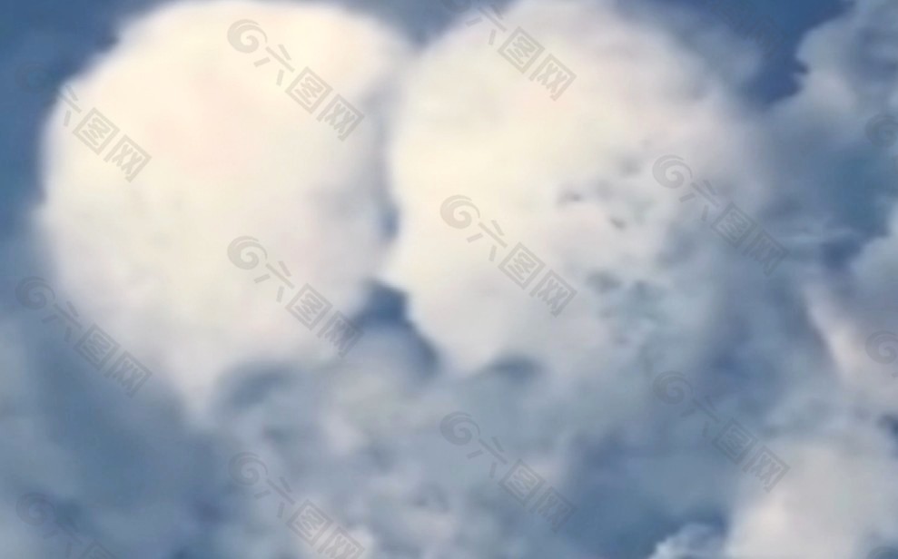 云层变男女接吻视频素材