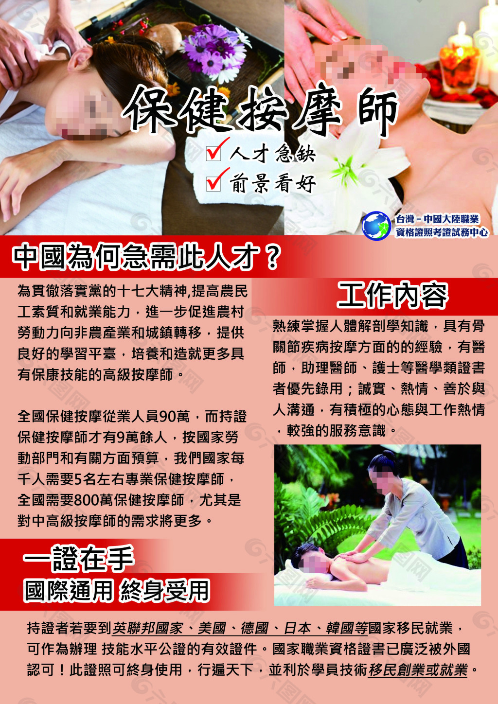 保健按摩师高清海报psd下载