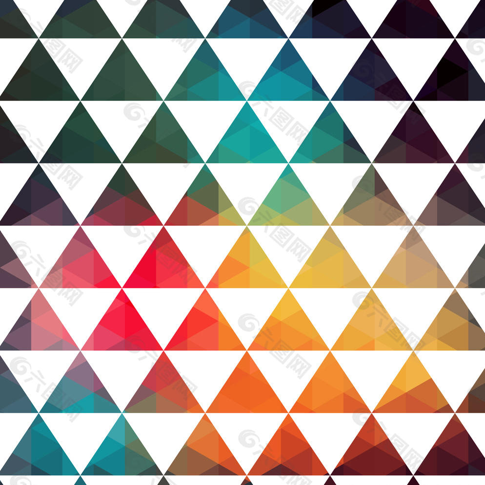 彩色三角 分层图片