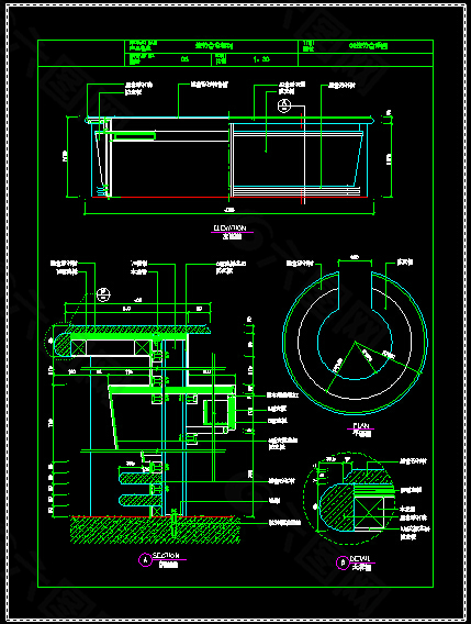 接待台CAD施工模板 dwg格式