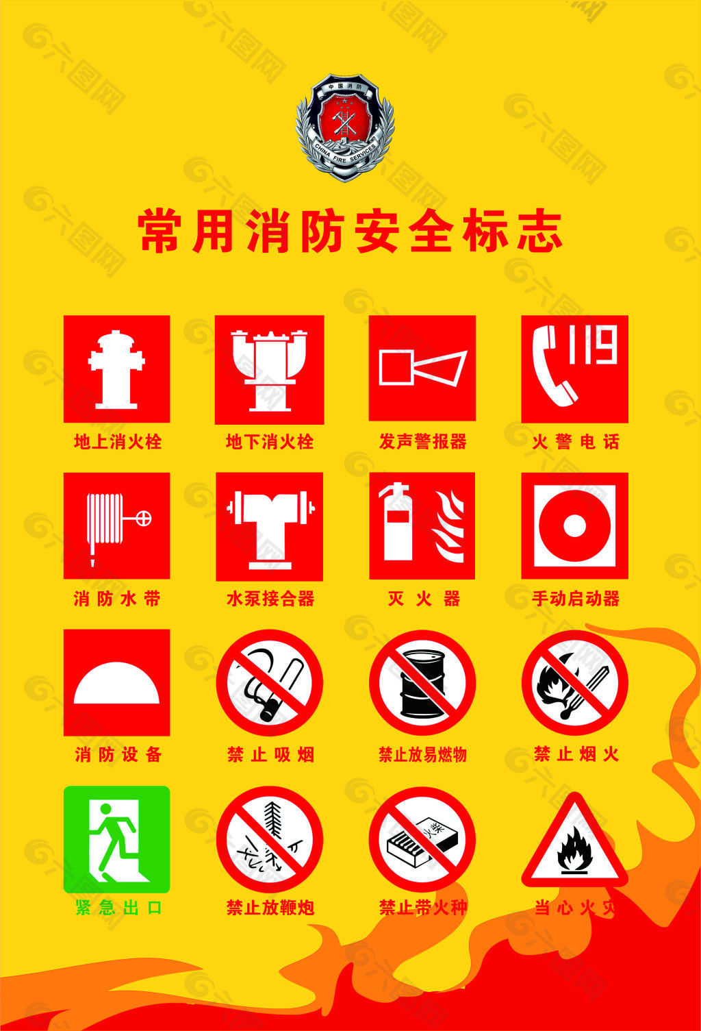 消防图标符号图片