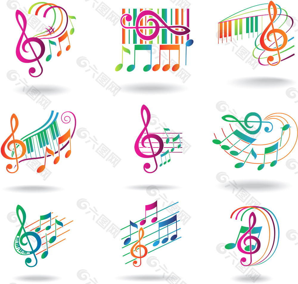 音乐音符设计元素素材免费下载 图片编号 六图网