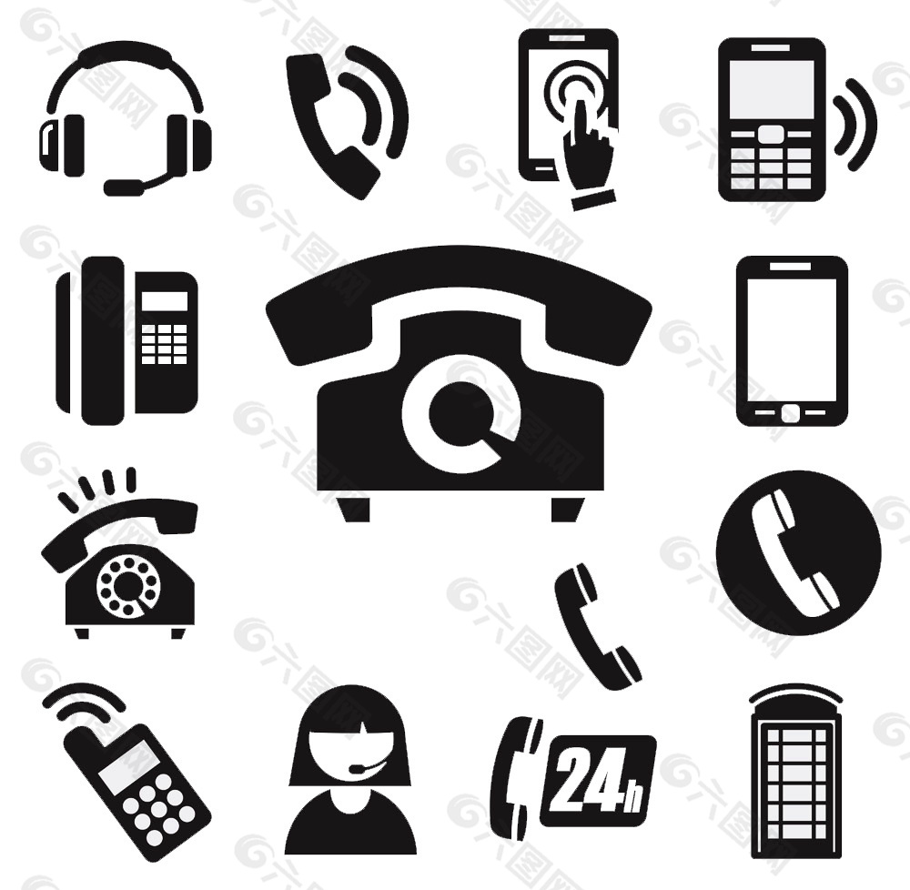 网页素材电话图标手机图标icon