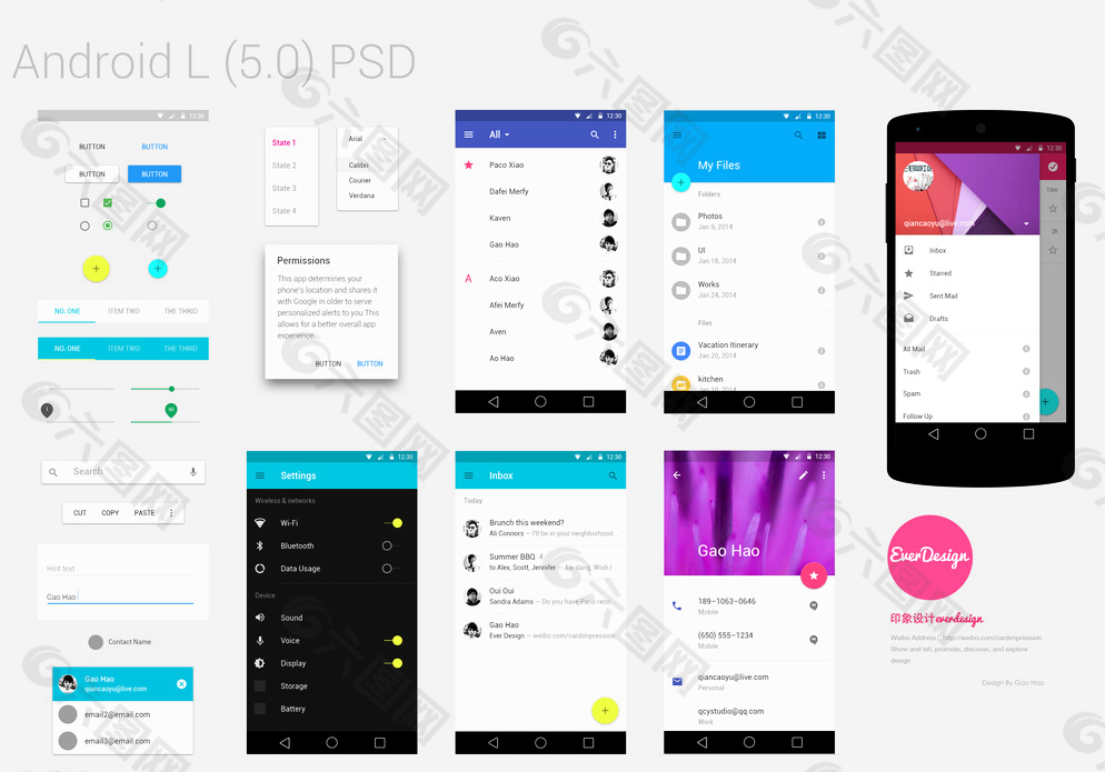 Android 5 系统界面图片
