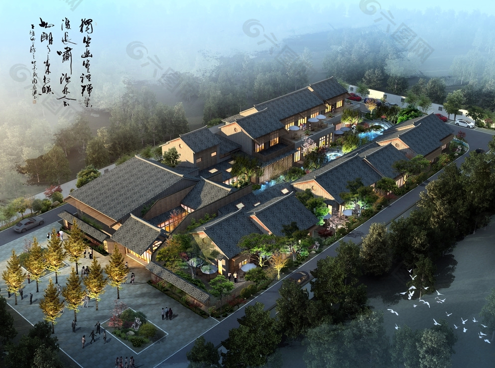 建筑鸟瞰图片