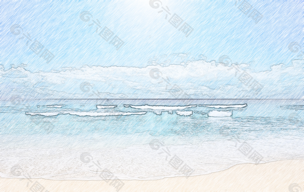 海滩素描