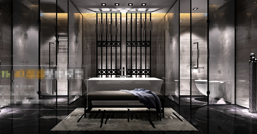 中式风格整体卫浴空间