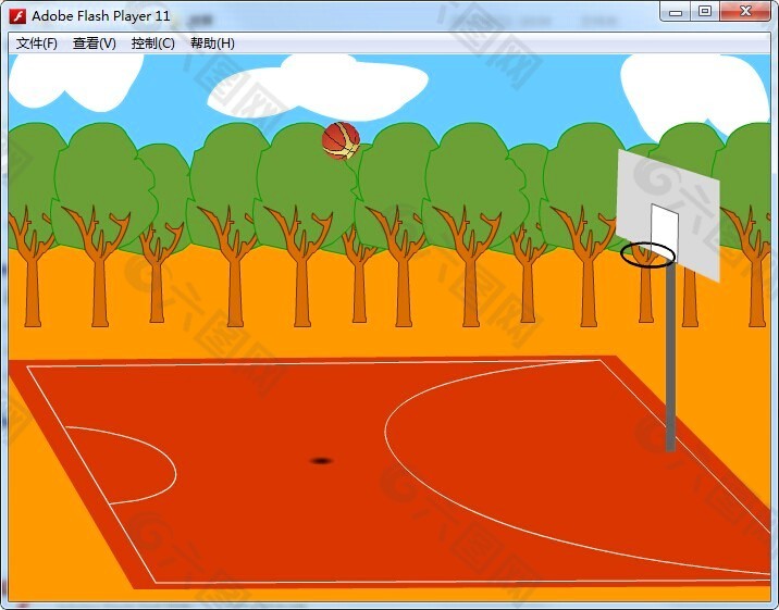 FLASH动画 篮球投篮