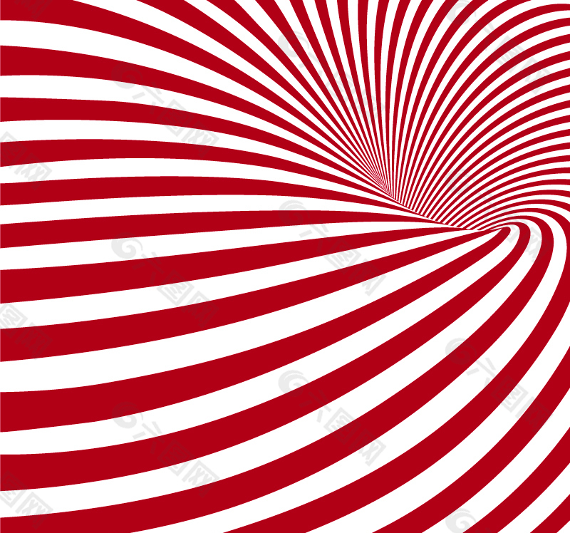 红白条纹漩涡背景矢量素材下载