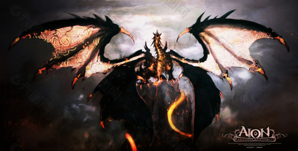 永恒之塔游戏里的龙之影原画背景