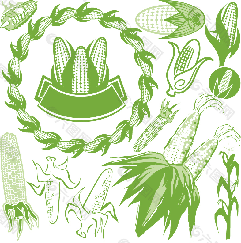 玉米食品标志图片