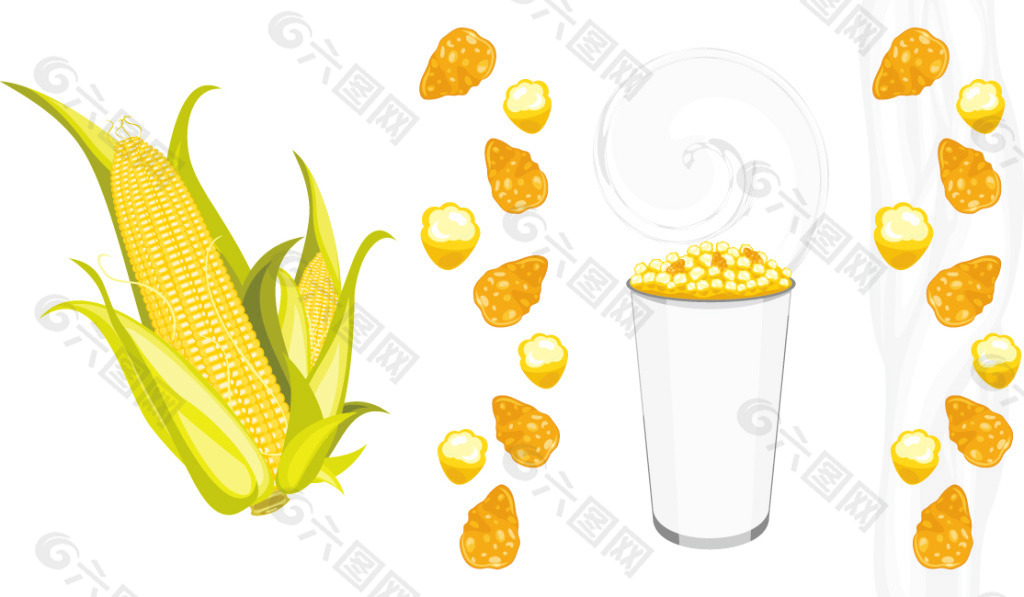 玉米与爆米花图片