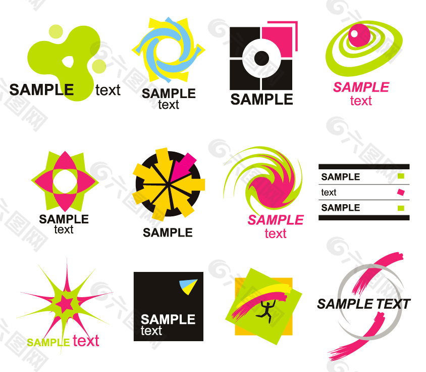 创意螺旋logo设计图片