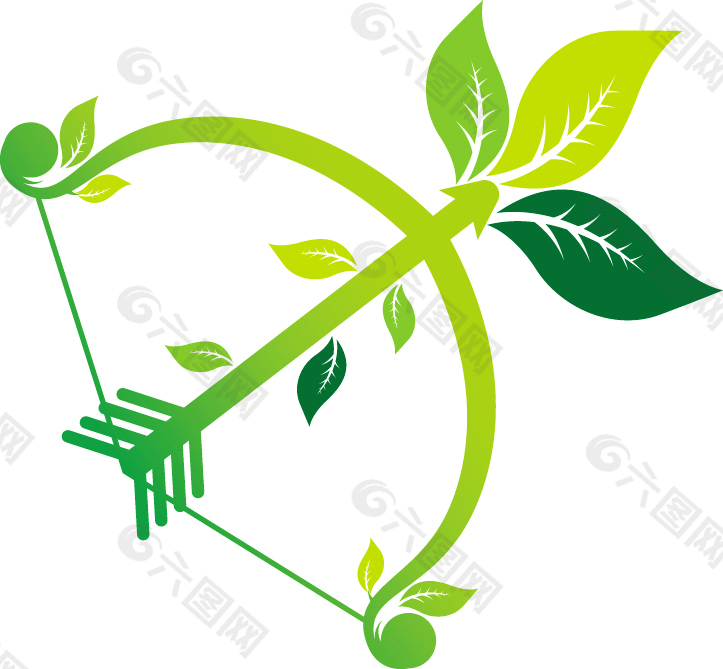 绿色弓箭Logo图片