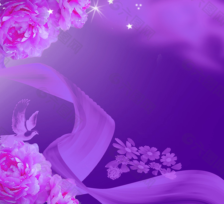 紫色婚庆纯背景板背景素材免费下载 图片编号 六图网