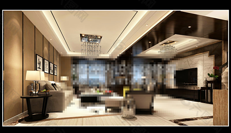 客厅空间3D模型素材max