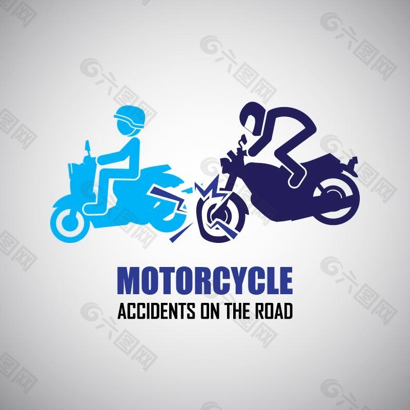 摩托车事故警示