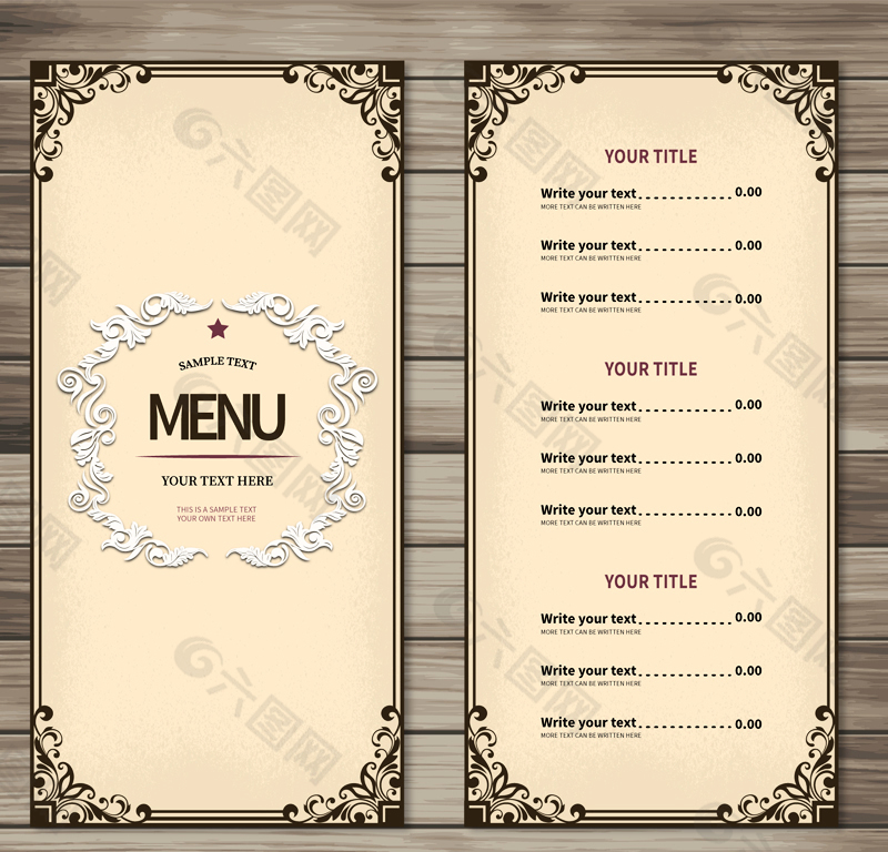简约餐厅菜单设计