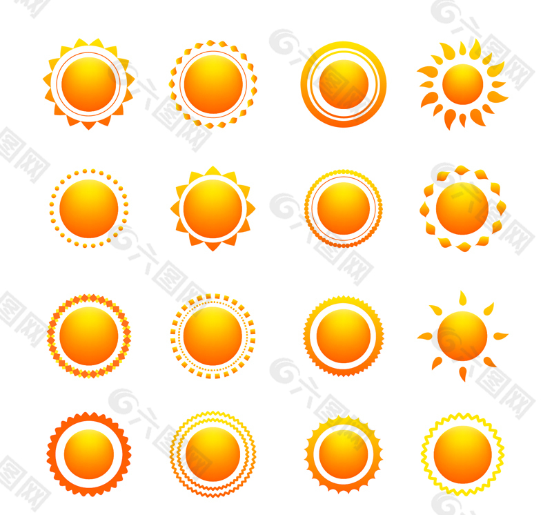 黄色太阳图标
