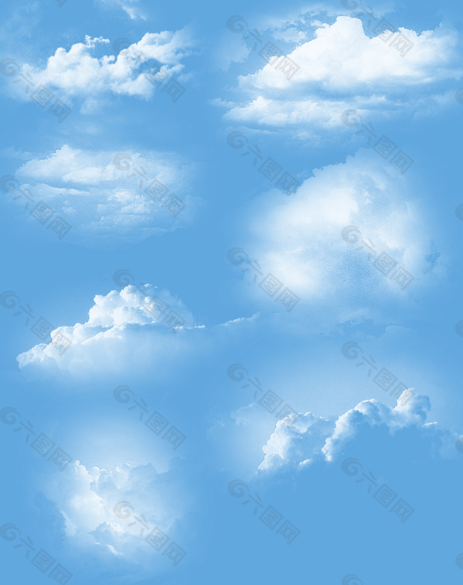 蓝天白云 云彩 云朵分层素材