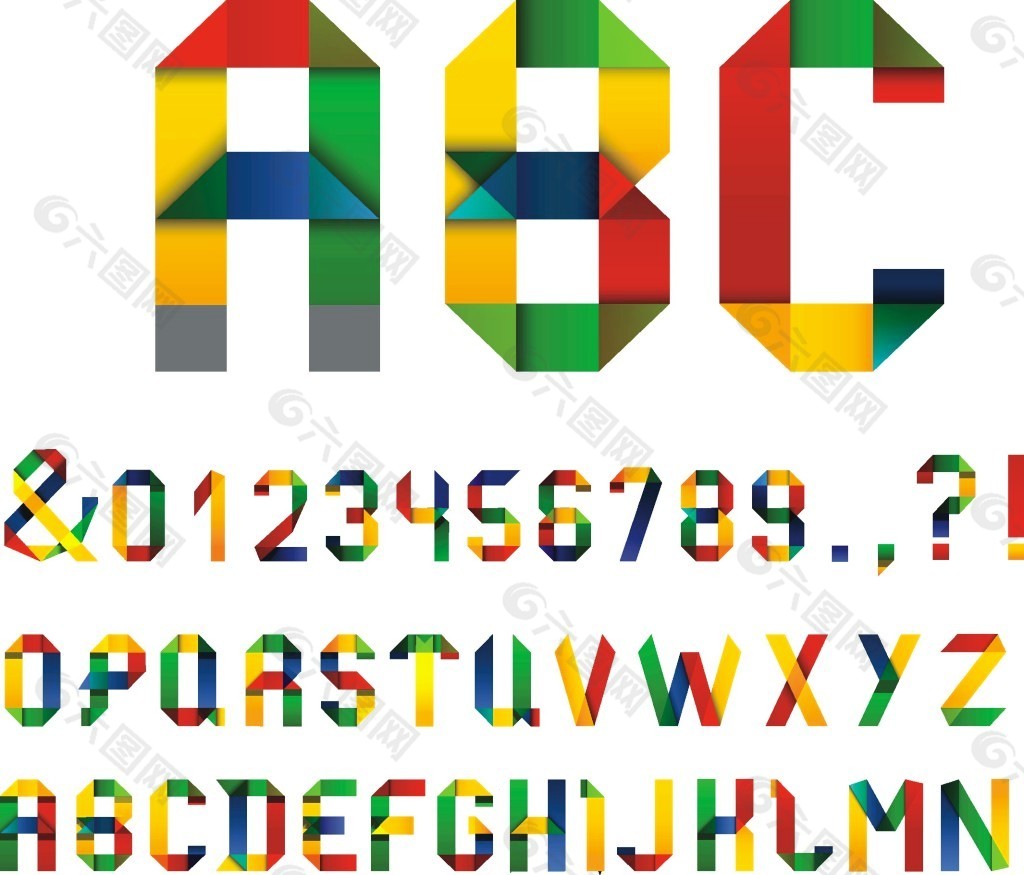 炫彩创意数字字母设计