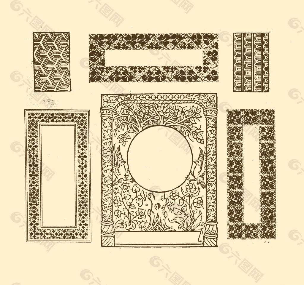 边框 花纹素材 psd源文件