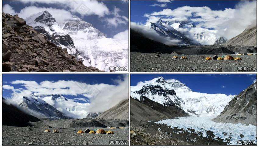 西藏雪山实拍视频
