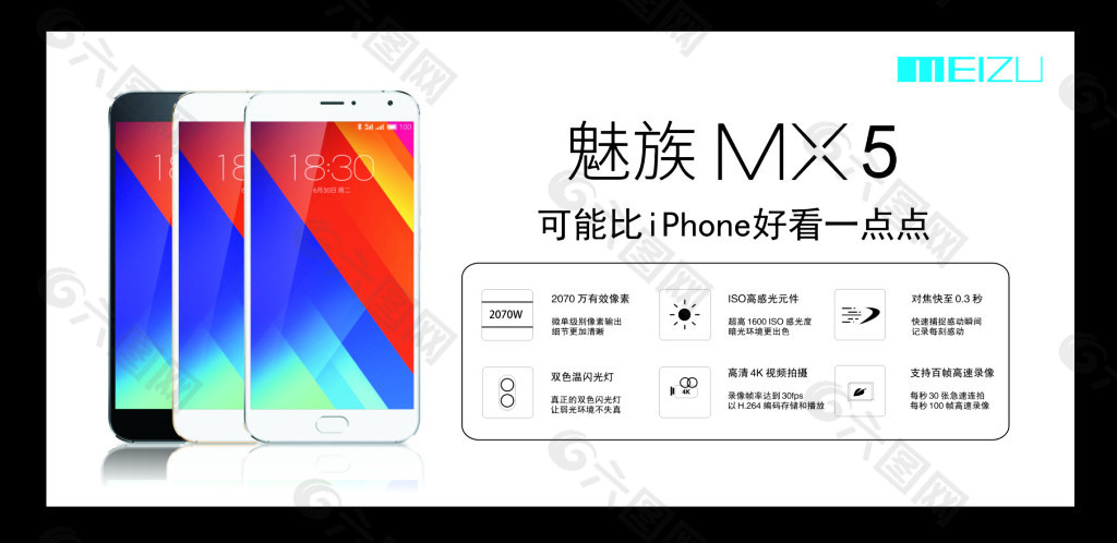 魅族5手机产品宣传海报灯片