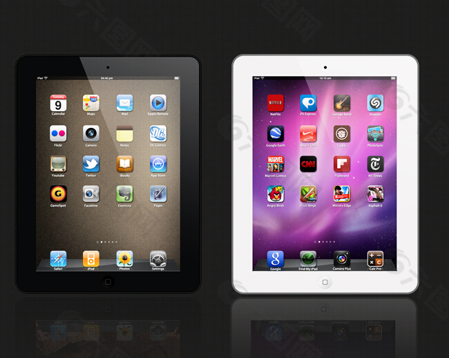 全新的iPad2 PSD模板