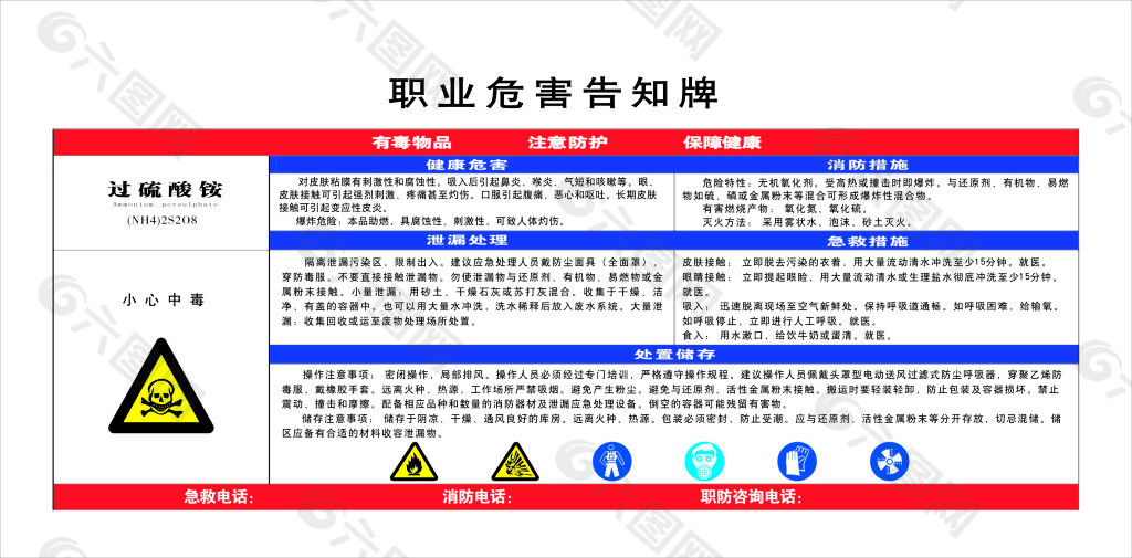 职业危害告知过硫酸铵