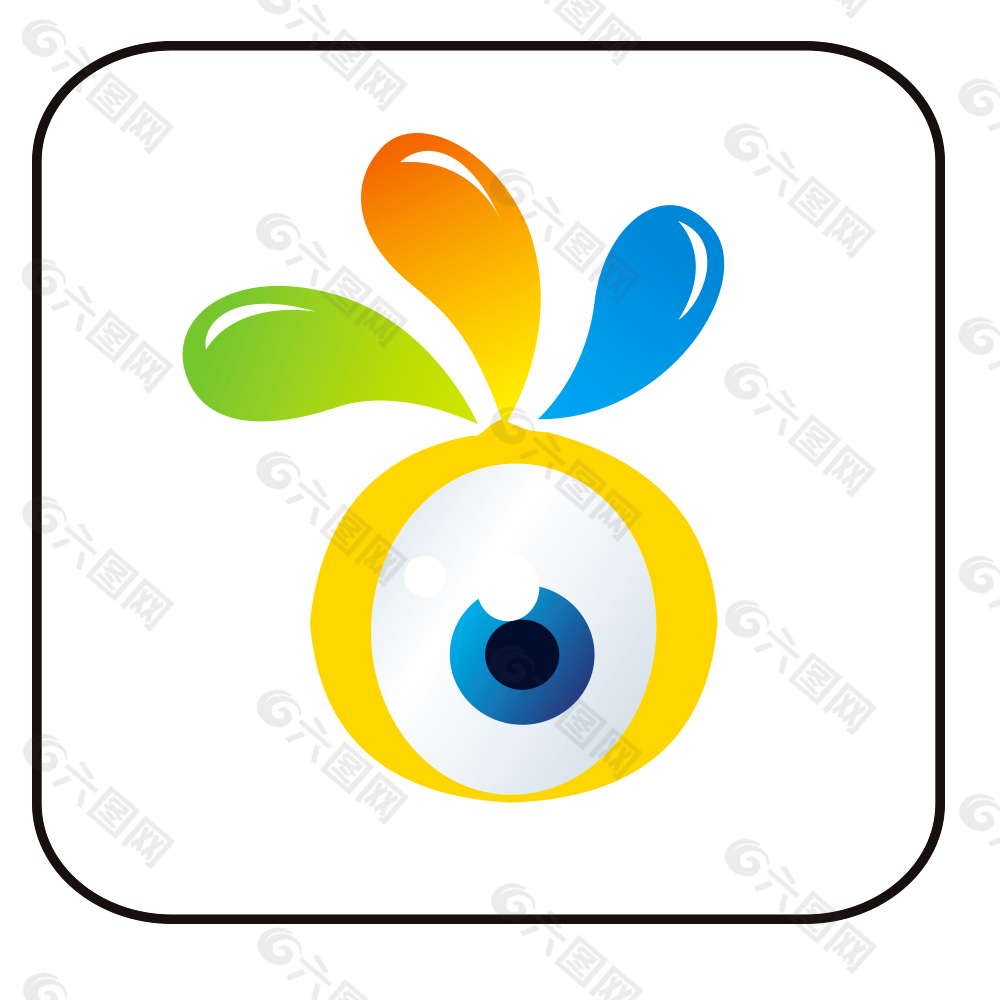 眼睛形状花型logo